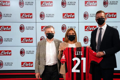 Milan, Acqua Lete nuovo sponsor: l’annuncio della partnership
