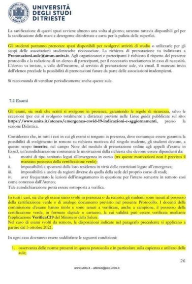 Green Pass Università: è obbligatorio anche per fare gli esami da casa