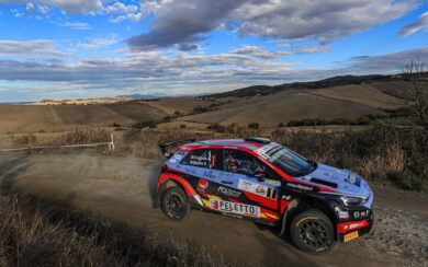 CIR, Rally 1000 Miglia, La Hyundai di Crugnola comanda dopo la PS1