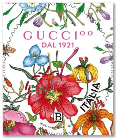 Gucci, da Poste Italiane un fancobollo per celebrare i 100 anni