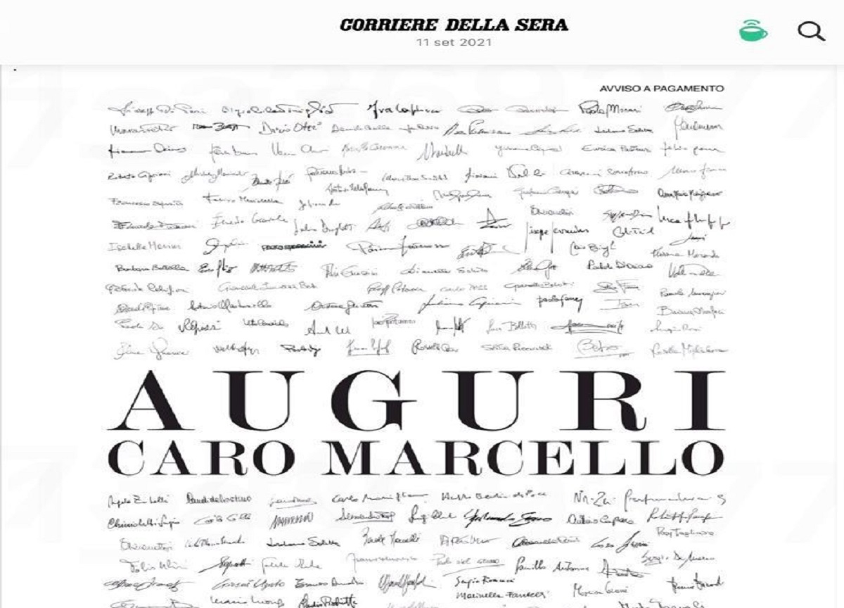 Galleria foto 'Dell’Utri ne fa 80. Sul CorSera una pagina a pagamento, una presa di posizione' - foto 1