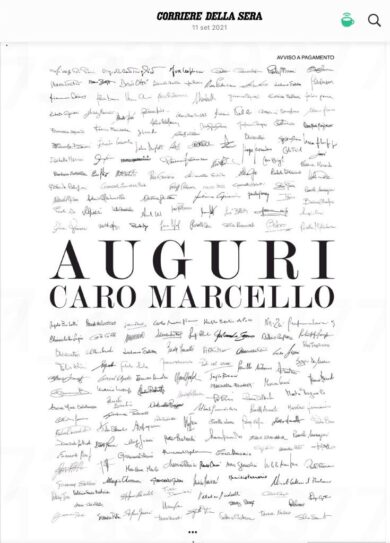 Dell’Utri ne fa 80. Sul CorSera una pagina a pagamento, una presa di posizione