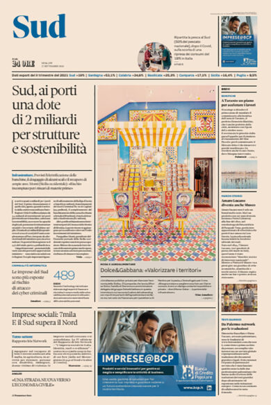 In edicola con “Il Sole 24 Ore”: in arrivo 2 miliardi per i porti del Sud