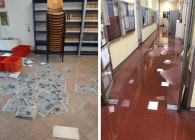 Maltempo, allagato il centro civico in Corvetto a Milano