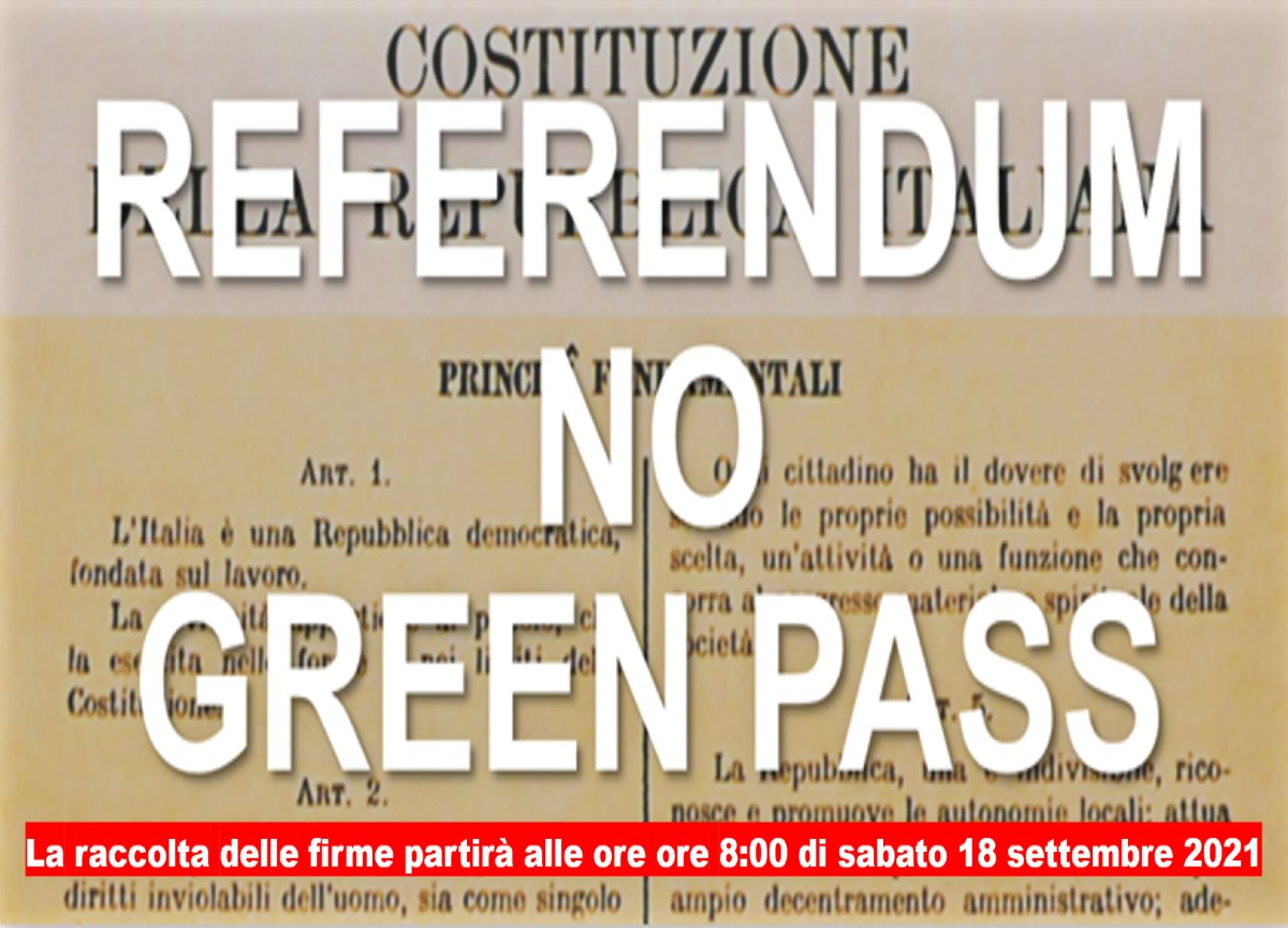 Referendum contro il Green Pass. Giurista Mattei:Il potere ricatta i cittadini Referendum contro il Green Pass. Giurista Mattei:Il potere ricatta i cittadini