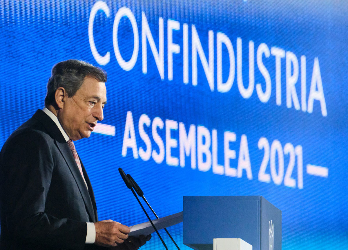 Draghi a Confindustria: “Crescita al 6%”. Bonomi: “Quota 100 un furto” Draghi a Confindustria: “Crescita al 6%”. Bonomi: “Quota 100 un furto”