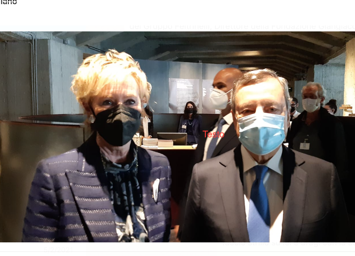 Milano, Draghi con Moratti e Segre al memoriale della Shoa Milano, Draghi con Moratti e Segre al memoriale della Shoa