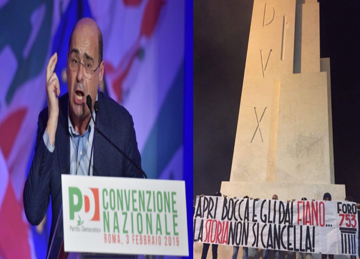 Galleria foto 'Il Pd odia i fascisti, poi con la giunta di Zingaretti li finanzia' - foto 1