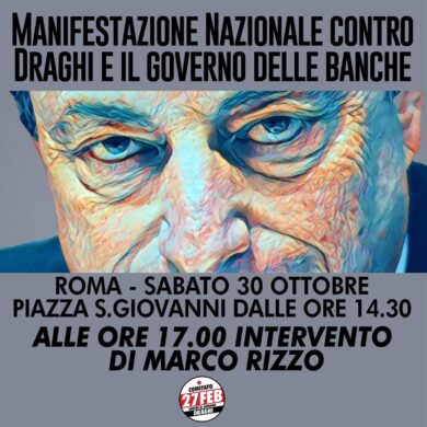 “No a Draghi e al governo delle banche”. Il Partito Comunista scende in piazza