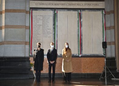 Famedio: Fracci, Formentini, Tognoli, scoperte le lapidi dei nuovi benemeriti