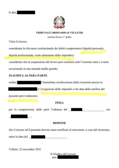 Green pass sul lavoro, prima vittoria di una dipendente – Il tg VERO GIORNALE