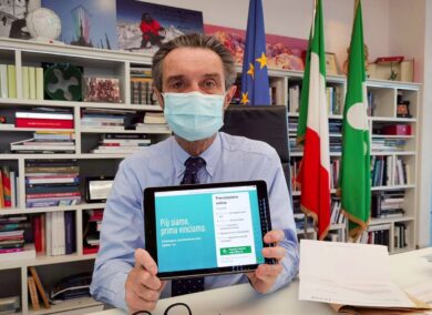 Vaccino: Fontana, in Lombardia 91% con due dosi e 13% con tre