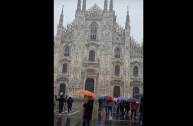 Neve Milano 8 dicembre, il video della città imbiancata