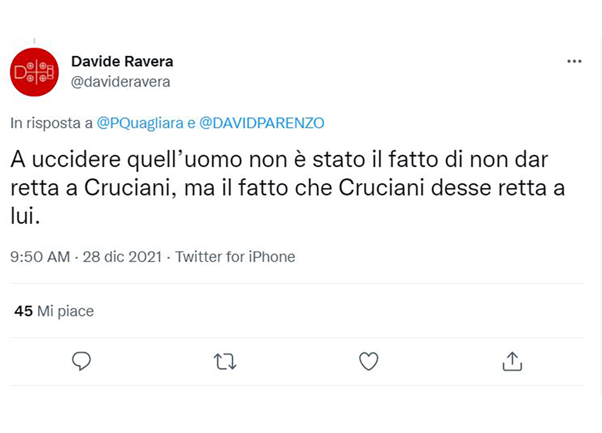 “Mauro da Mantova morto? È successo perché Cruciani gli dava retta”