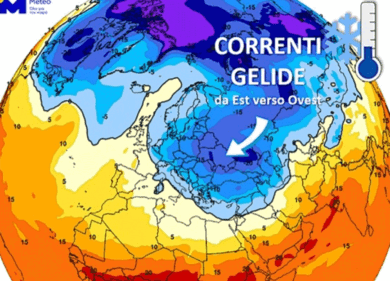 Meteo, gelo dal Polo Nord sull’Italia. Clamoroso: è Stratwarming!