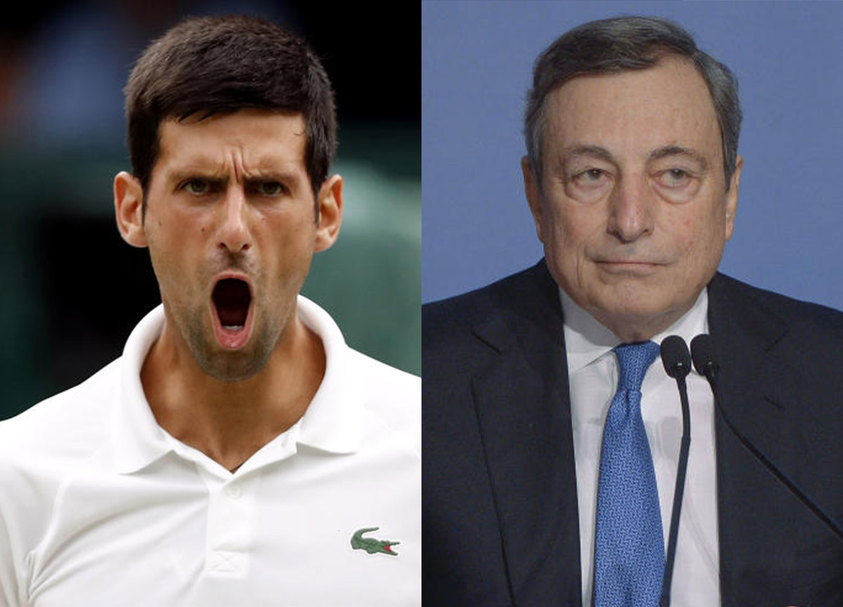 Draghi e il governo in confusione. Ma per la sinistra il nemico è Djokovic Draghi e il governo in confusione. Ma per la sinistra il nemico è Djokovic