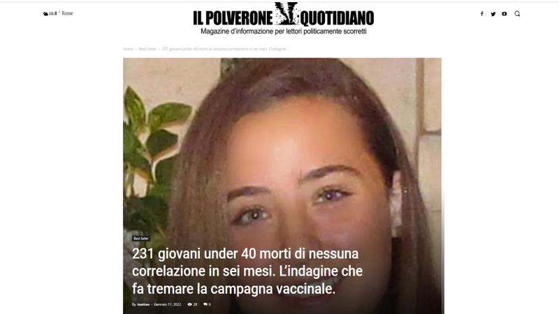 Troppi giovani morti nel secondo semestre del 2021 – Il tg VERO GIORNALE Troppi giovani morti nel secondo semestre del 2021 – Il tg VERO GIORNALE