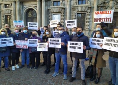 Sicurezza a Milano, presidio della Lega: “Granelli dimettiti”