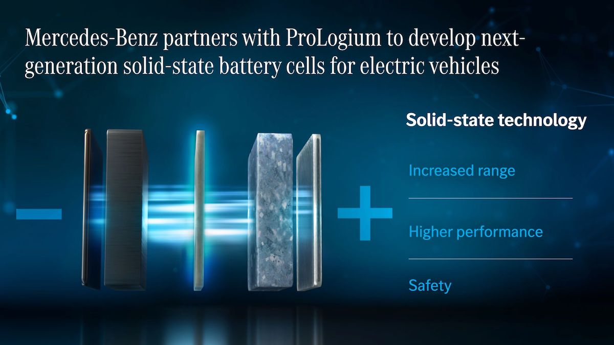 Mercedes e ProLogium intensificano lo sviluppo delle batterie a stato solido Mercedes e ProLogium intensificano lo sviluppo delle batterie a stato solido