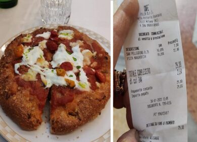 Cracco, dibattito su Twitter: “Pizza e acqua, scontrino da 29 euro”