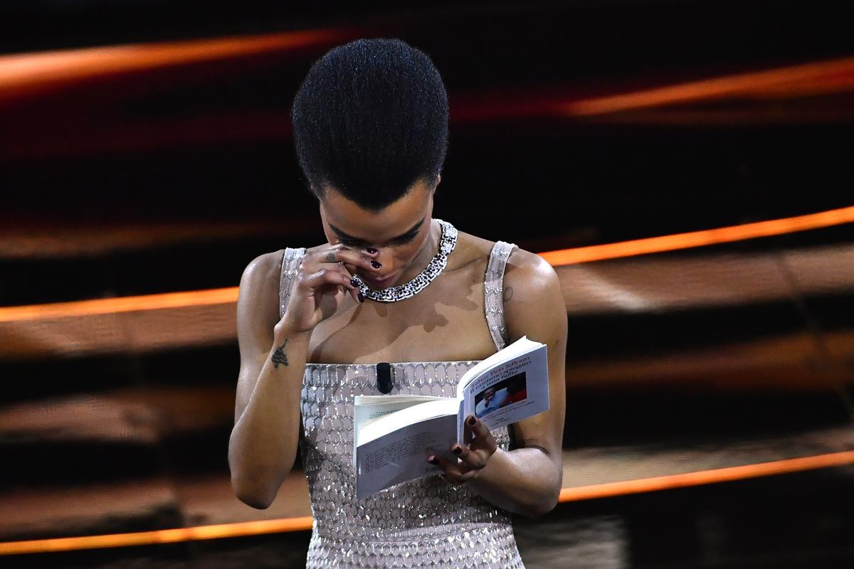 Lorena Cesarini, Sanremo: vestiti, lacrime e il monologo contro il razzismo