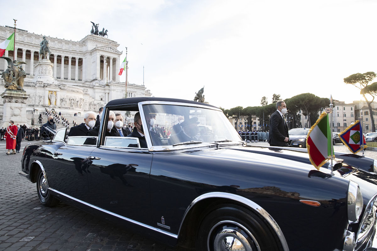 La Lancia Flaminia ha accompagnato il Presidente della Repubblica Mattarella