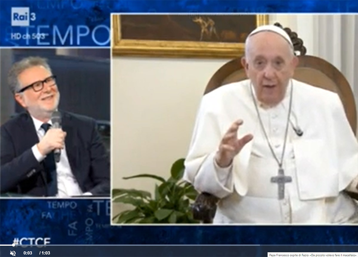 Ascolti tv, Fazio fa un “boom della Madonna” con il Papa: share oltre il 25% Ascolti tv, Fazio fa un “boom della Madonna” con il Papa: share oltre il 25%