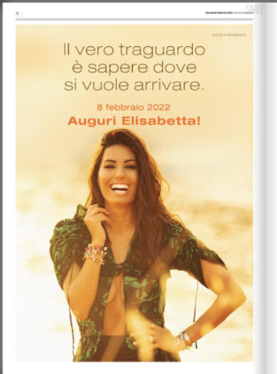 “Buon compleanno Elisabetta Gregoraci”: una pagina di auguri sul Corriere!