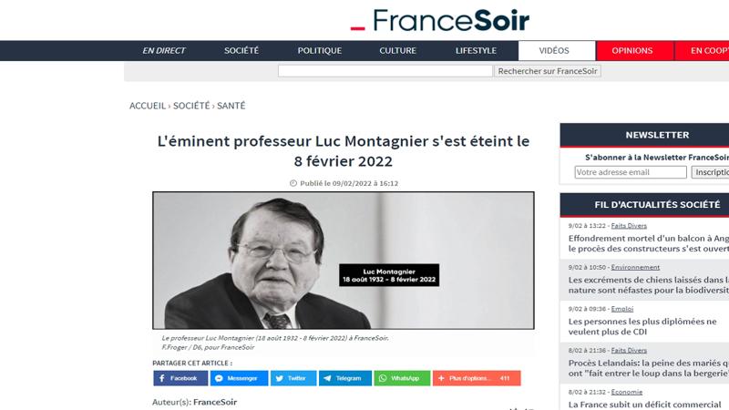 Addio a Montagnier, l’annuncio di France Soir – Il tg VERO GIORNALE Addio a Montagnier, l’annuncio di France Soir – Il tg VERO GIORNALE