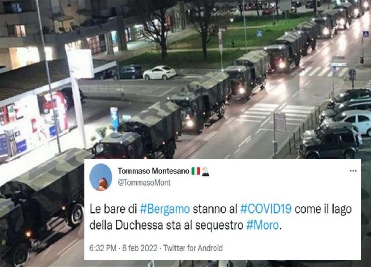 “Bare di Bergamo come il lago della duchessa del sequestro Moro” “Bare di Bergamo come il lago della duchessa del sequestro Moro”