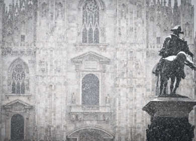 A Milano torna il freddo e a San Valentino ci sarà la neve