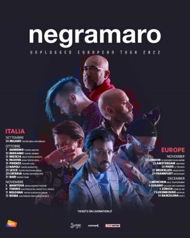Negramaro, concerti 2022: date e città del nuovo tour in Italia e in Europa
