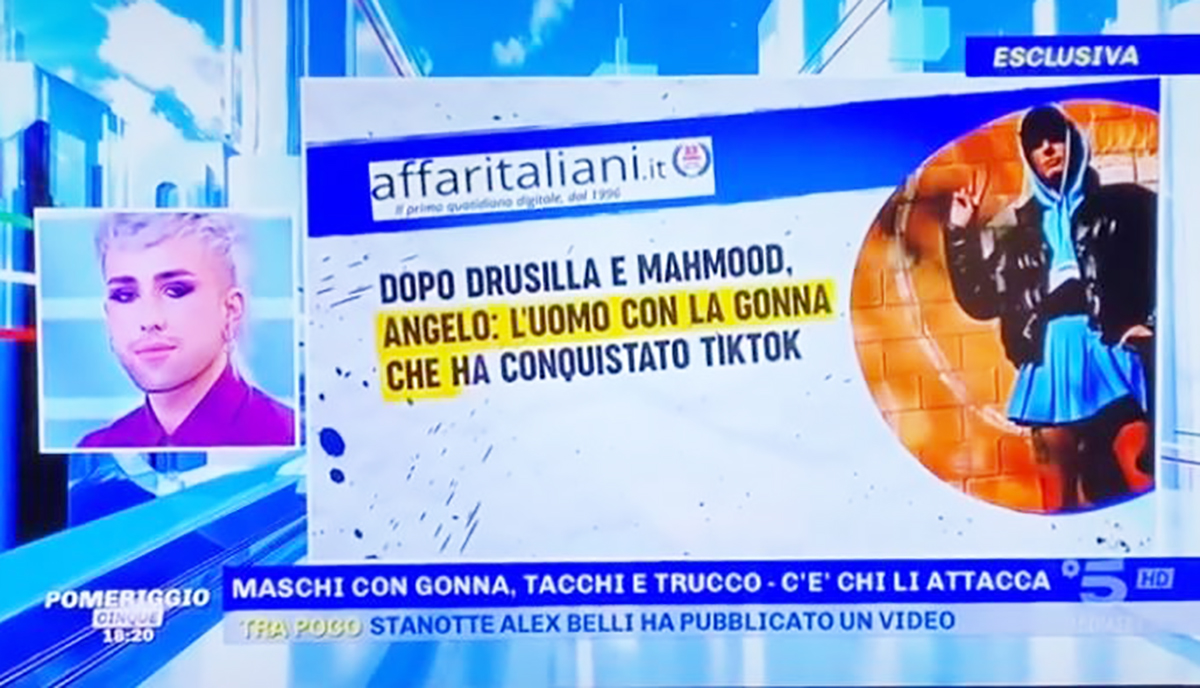 Affari fa notizia: su Canale 5 con la storia di Angelo, “l’uomo con la gonna” Affari fa notizia: su Canale 5 con la storia di Angelo, “l’uomo con la gonna”