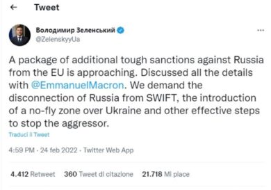 Swift Russia, cos’è la misura invocata dall’Ucraina contro Putin