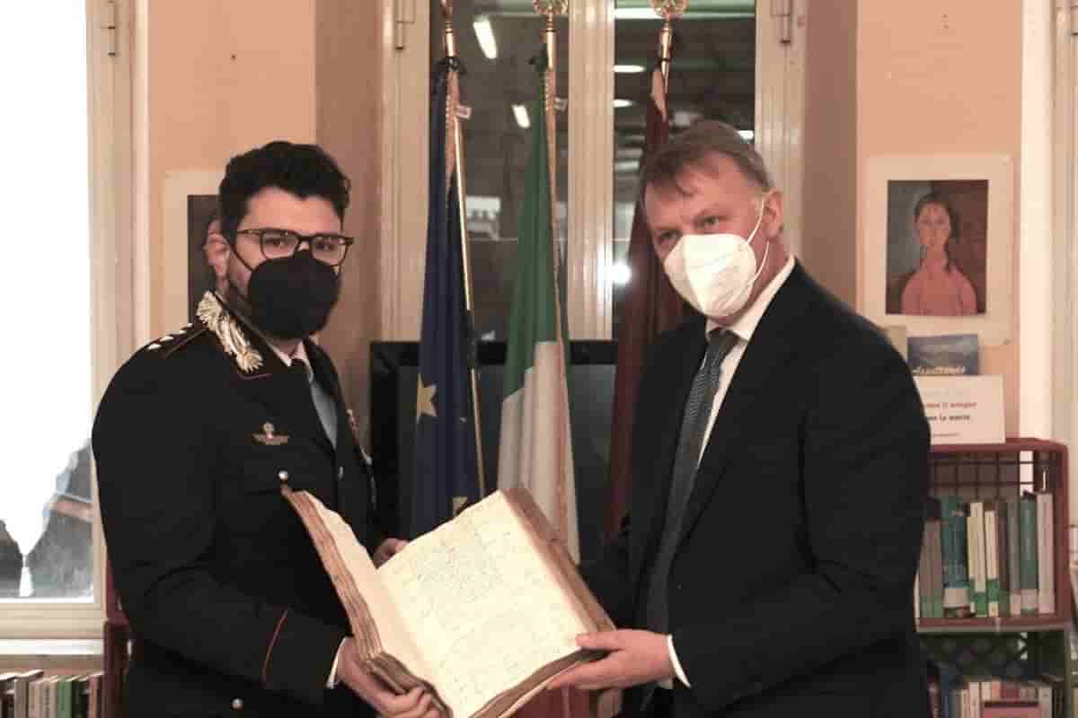 Rubata la storia di un intero paese, ritrovato il registro di Ciciliano