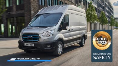 Ford E-Transit All-Electric riceve il riconoscimento Gold da Euro NCAP