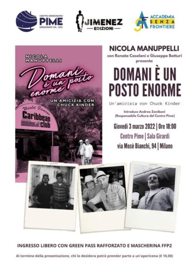 Nicola Manuppelli a Milano racconta Chuck Kinder e “Domani è un posto enorme”