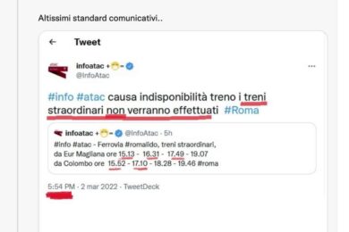 Caos metro: “Il treno delle 15 sarà cancellato”, ma Atac lo annuncia alle 17