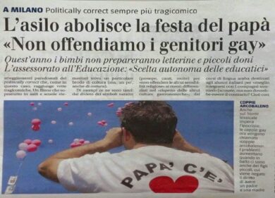 Gay e Festa del papà annullata, ritorna sul web la bufala dell’asilo di Milano