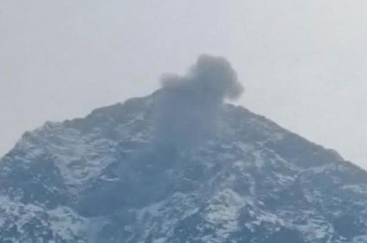 Un jet militare si è schiantato sui monti del Lecchese Un jet militare si è schiantato sui monti del Lecchese