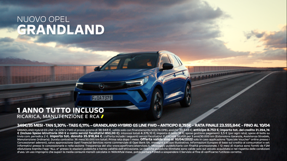 On Air la nuova campagna pubblicitaria di Opel Grandland Plug-in Hybrid On Air la nuova campagna pubblicitaria di Opel Grandland Plug-in Hybrid