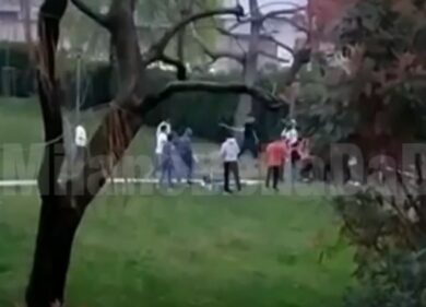 Maxi rissa vicino al Bicocca Village di Milano. VIDEO