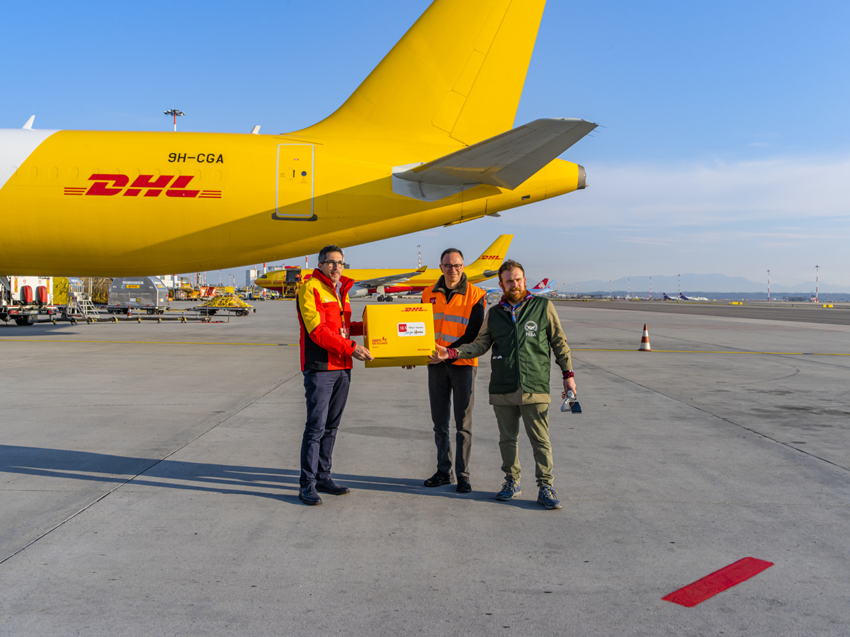 SEA e DHL Express: partito il volo con aiuti alimentari per l’Ucraina