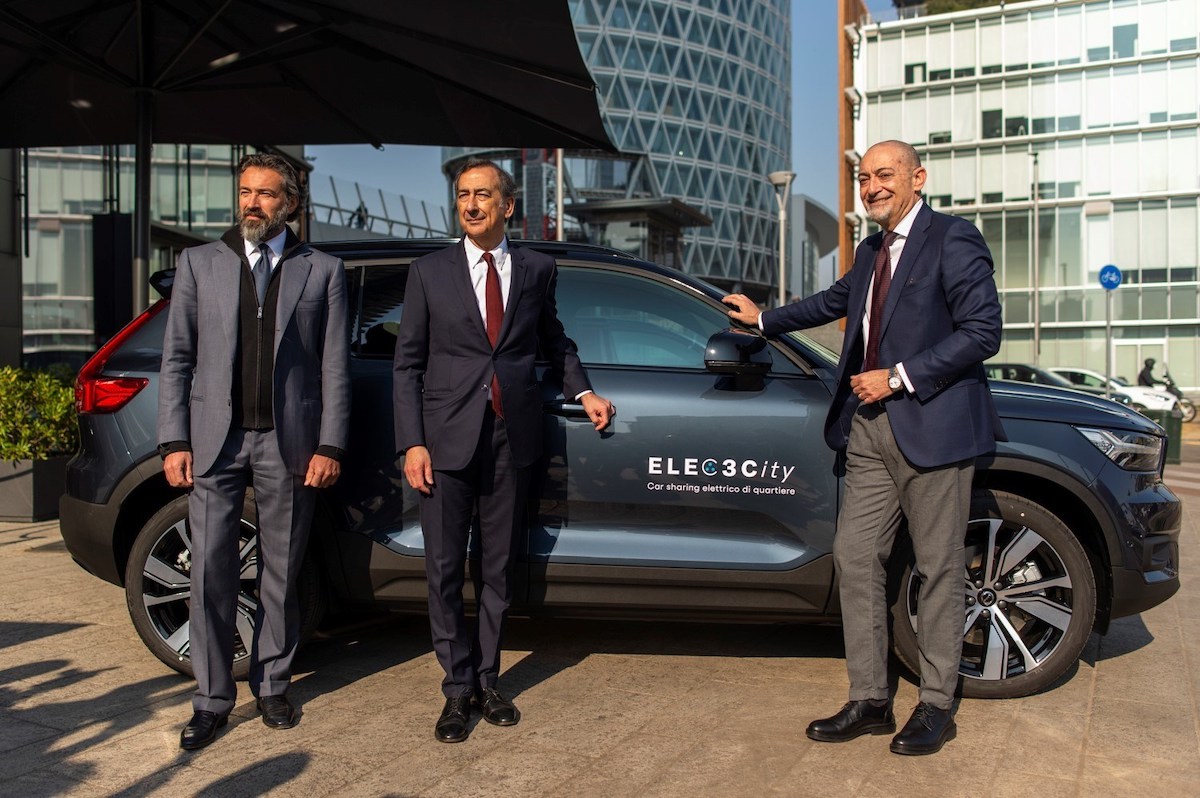 Volvo inaugura a Milano il servizio di car-sharing Elec3city