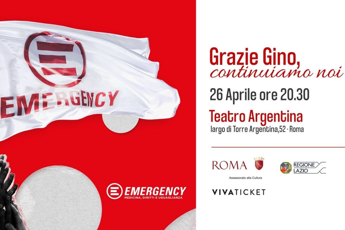 Luca Barbarossa legge Gino Strada. Sul palco sfilata di vip Luca Barbarossa legge Gino Strada. Sul palco sfilata di vip