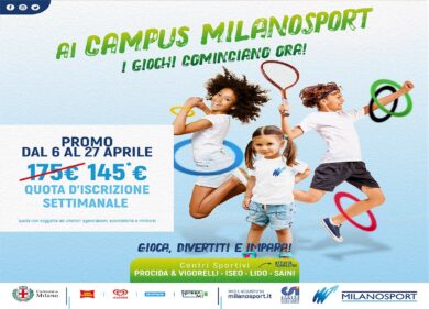Milanosport: aperte le iscrizioni al Campus estivo