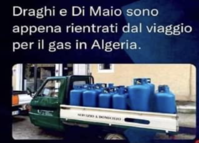 Gas russo? Draghi e Di Maio, missione in Algeria. L’ironia del web