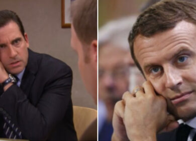 Macron con la camicia aperta mostra il petto villoso: bufera in Francia