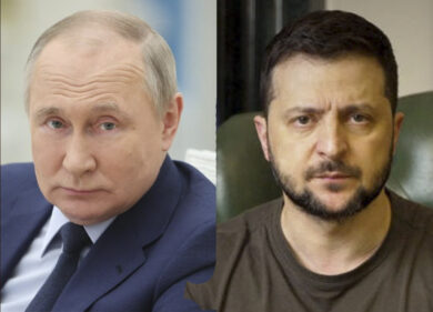 Zelensky e Putin per una volta d’accordo: “Congratulazioni a Macron”
