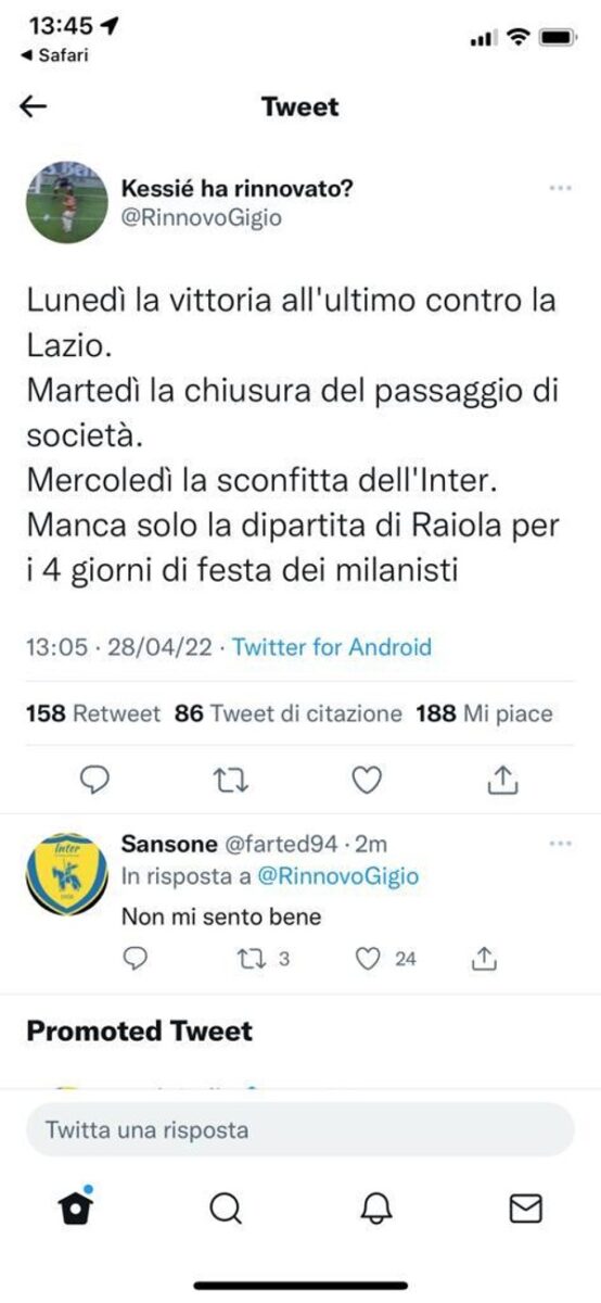 Tweet Raiola 600 Tweet Raiola 600
